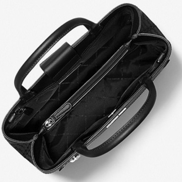 NEW MK LARGE SATCHEL BLACK SIGNATURE - Picture 3 of 4